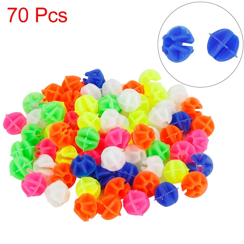 X AUTOHAUX 70pcs Bike Bicycle Wheel Spoke Bead Decoration Round