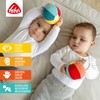 Fehn Colourful rattle ball with material mix and rattle for