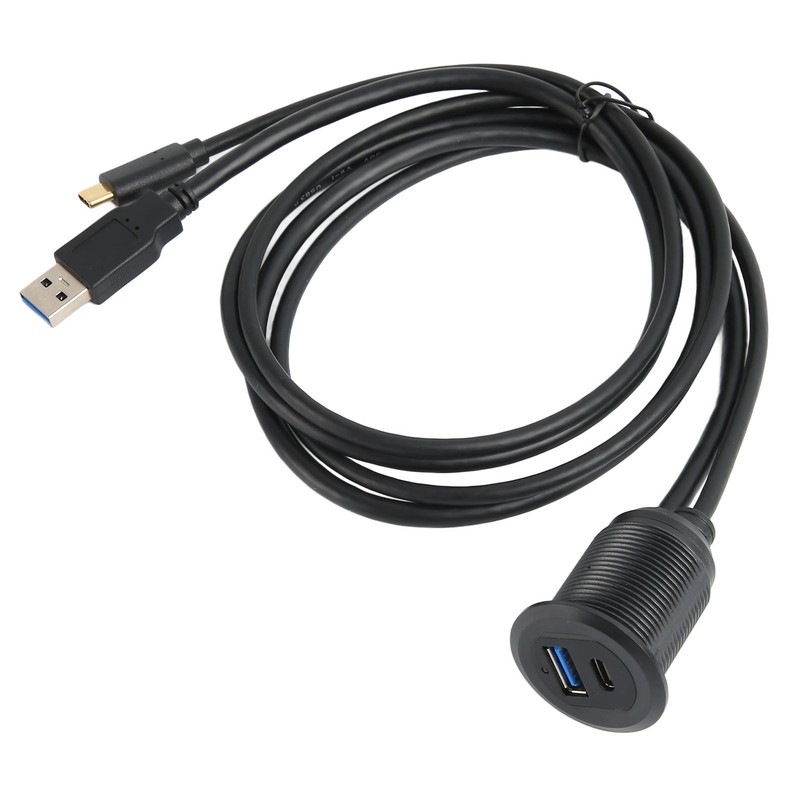 Type C 3.1 to USB 3.0 Flush Mount Cable with