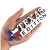 1x Metal Chrome TEXAS Edition Star Sate Flag Emblem Fender