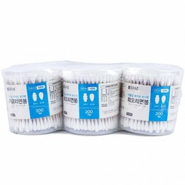Clear Day Round One-Touch Spiral Spiral Cotton Swabs 200 Count 6 Packs 10ea