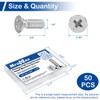 MroMax 50Pcs 1/4"-20 x 3/4" Phillips Flat Head Machine Screws,