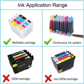 CoYlBod Refill Ink Kit for Photo R200 R220 R300 R300M R300C R320 INKJ T048120 T048220 T048320 T048420 48, for Refillable Cartridges or CISS