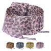 Olukssck Fashion Leopard Shoelaces 1" Wide Satin Ribbon Shoe Laces