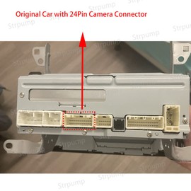 Strpump 24pin Retain Original OEM Camera Car Rearview Reverse Back Up Camera Video RCA Input Adapter Wire Connector for Toyota Selected Car Models
