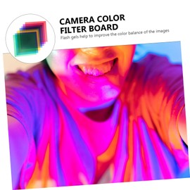 DOITOOL 8pcs Color Correction Light Gel Filters Transparent Overlays for Film Photography Dj Lighting Durable Lightweight Color Filters and Temperature