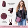 KEDZIE Camden Classic Mini Messenger in Vegan Leather Crossbody Bag