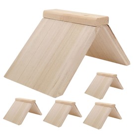 BUGUUYO 5pcs Wooden Bird Perch Stand for Pigeons and Parrots Natural Pet Toy and Cage Accessory Safe Chewing and Playing Station for All Birds