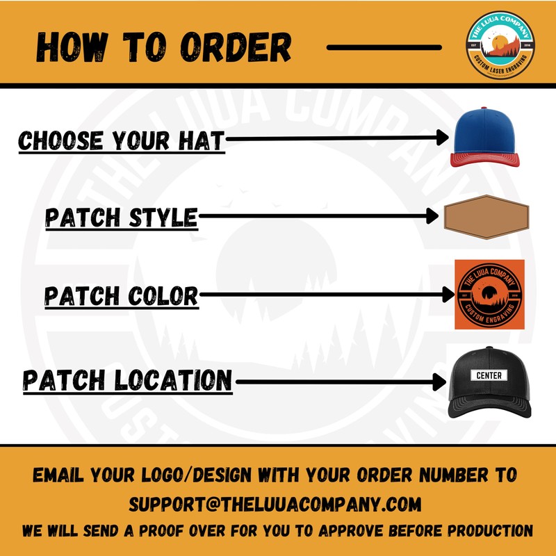 Custom Leather Patch Richardson 112 Trucker Hat for Men &