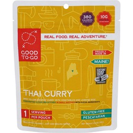 GOOD TO-GO Thai Curry (Single Serving) | Camping & Backpacking Food | Just Add Water Backpacking Meals | Good To-Go Dehydrated Meals Taste Better Than Freeze Dried Food