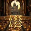 10Pcs Gold Retro Punk Hair Styling Tools - Gothic Metal