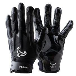 FLEEK FORCEPAD GLOVES Marble Black Football Gloves Rugby Football Elite Receiver Adult Sport Black (2XL)