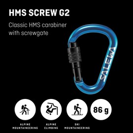 SALEWA Unisex - Adult HMS SCREW G2 Carabiner, Black, Normal