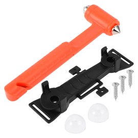 HOPESPANNER Universal Car Safety Hammer Glass Breaker Urgent Escape Tool 1 Pc Black Red Carbon Steel PP