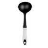 Chef Aid Black Nylon Ladle with Rest and Grip Handle,