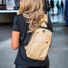 Skunk Uno Cross Body Backpack (Tan Leather)