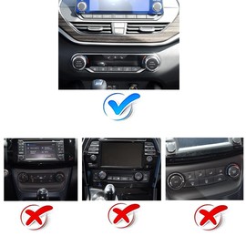 Bling Air Conditioner Audio Knob Accessories Fit for Nissan Altima 2019 2020 2021 2022 Upholstery appliqué Ring (Air Conditioning knob) Silver