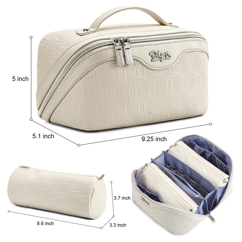 BOYATU Travel Makeup Bag for Women: Cosmetic Organizer Bag with