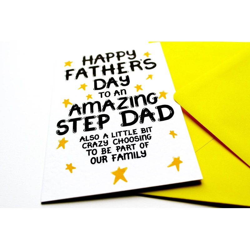 Fathers Day Card Stepdad, Step Dad Father's Day Card From