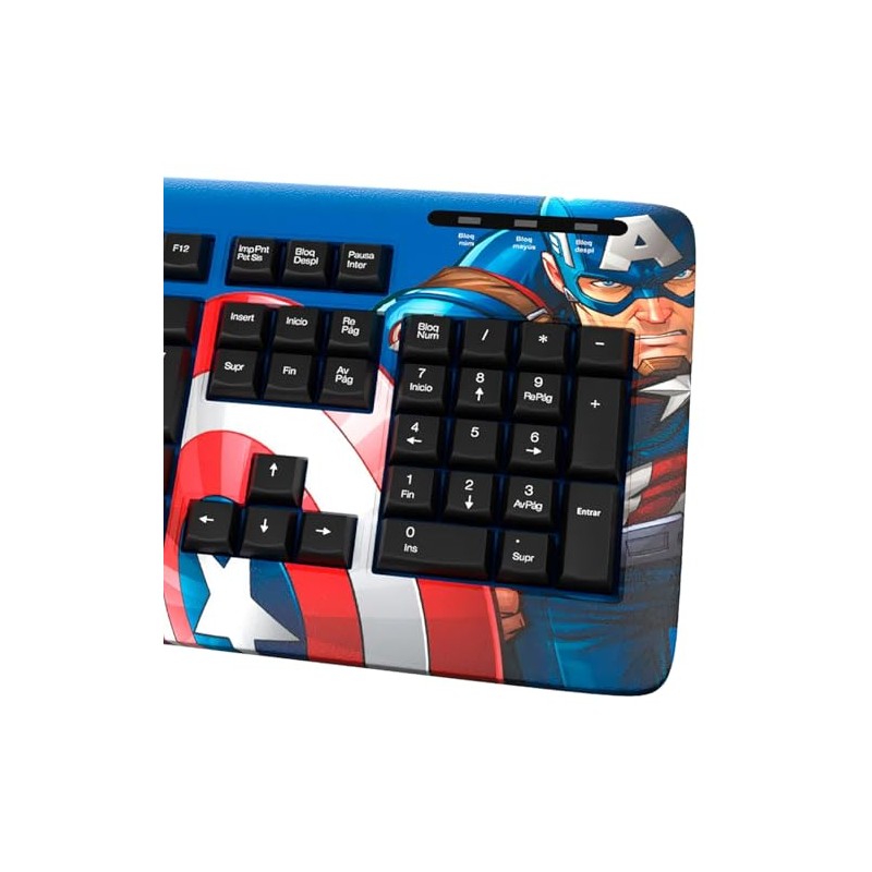 Xtech Teclado EDICION Capitan America USB Español Azul
