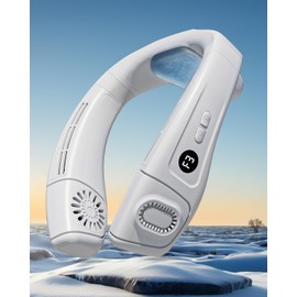 MGUP Neck Air Conditioner with 6 Adjustable levels,Cooling Neck Fan Support 360°Airflow and Cooling Plate,5200mAh Portable Rechargeable Wearable Personal Fan,Fast Cooling for Women/Men