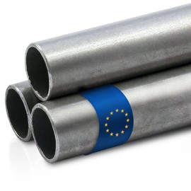 Stahl-Shop24 - Steel Round Tube Hollow Profile Welded Metal Steel Tube for Steel Construction, Pipe for DIY on Stair Railings and Railings, Stairs, Length: 1000 mm, Dimensions: Diameter 20 x 2 mm