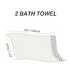 PiccoCasa Bath Towels Set of 2, 100% Combed Cotton 600