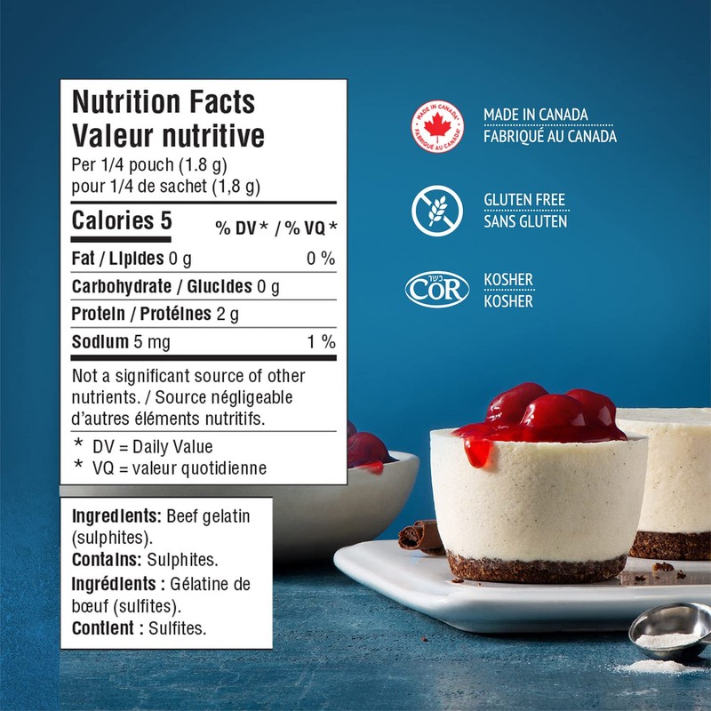 Dr. Oetker Unflavored Gelatin Powder for Cooking and Dessert Baking,
