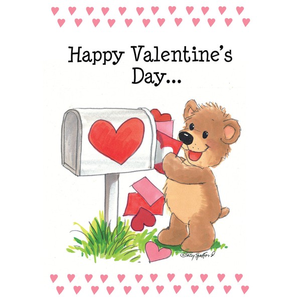 Suzy's Zoo Valentines Cards 4-Pack,"Happy Valentines Day" 10952