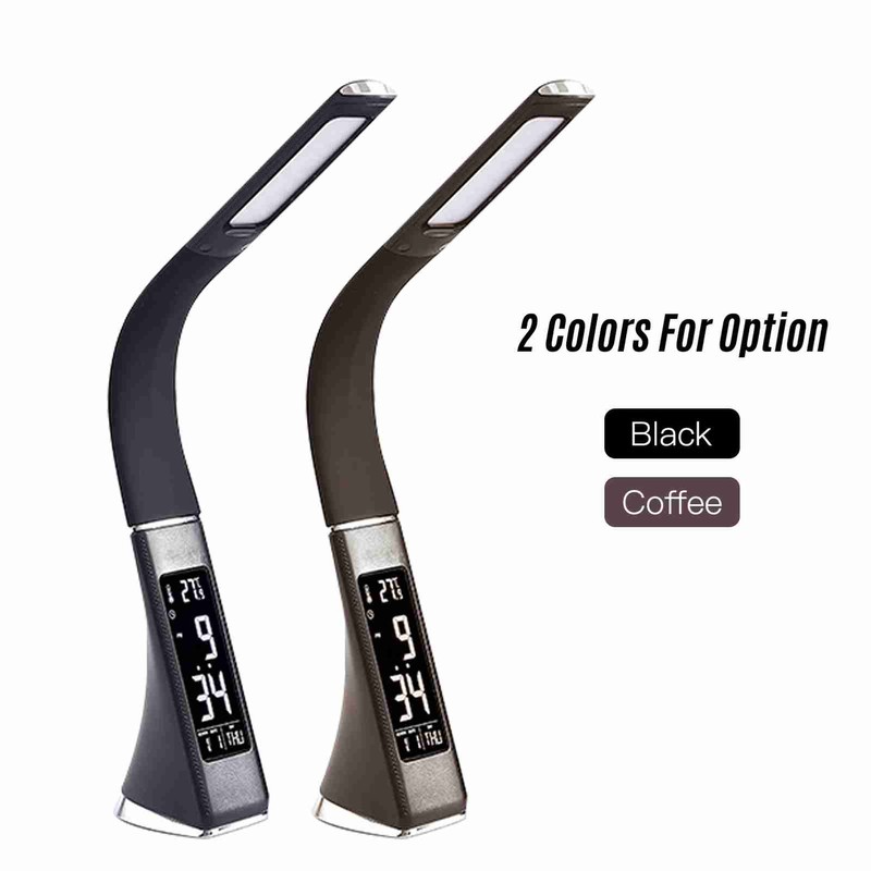 Eye Caring Reading Lamp 3 Gears Adjustable Brightness Calendar Clock