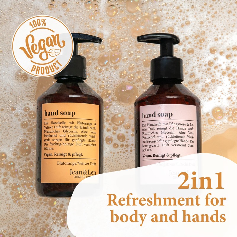 Jean & Len Hand Soap Fruity Scented of Blood Orange