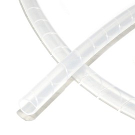 Spiral Tube, Bag Included, 1.0 ft (5.0 m), Inner Diameter 0.5 inches (12 mm), Outer Diameter 0.5 inches (14 mm), KS12 White