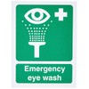 Seco Emergency Eye Wash Sign, 150mm x 200mm - 1mm Semi Rigid Plastic