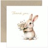 Sweet Thank You Card for Female Friend, Cute Bunny Rabbit