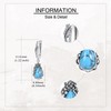 Turquoise Earrings 925 Sterling Silver Leaf Vine Flower Turquoise Dangle