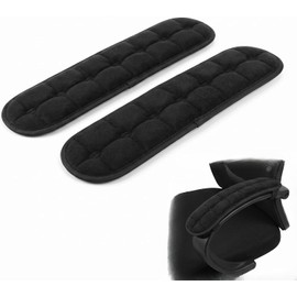 2 fundas de brazo para silla de oficina, almohadillas elásticas para reposabrazos elásticas, cómodo soporte de cojín para antebrazos de codo, protector de silla de escritorio para juegos (negro)
