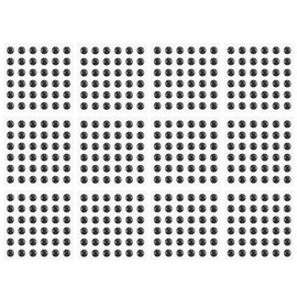 Gartful 8mm Gem Stickers, Black Self Adhesive Rhinestone Jewel Stickers, Craft Supplies for Kids, Round Crystal Diamond for Scrapbook Embellishments, DIY Crafts, Decor, Nail, Face Makeup