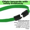 Ollain 25 Pack Breakaway Lanyard with J-Hook Bulk Flat Lanyards