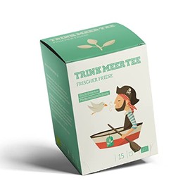 Trink Meer Tee Frischer Friese, Organic Herbal Tea, Peppermint Mix, Organic Peppermint Tea, Organic Tea in Hand-Stitched Tea Bags, 15 x 1.5 g = 22.5 g