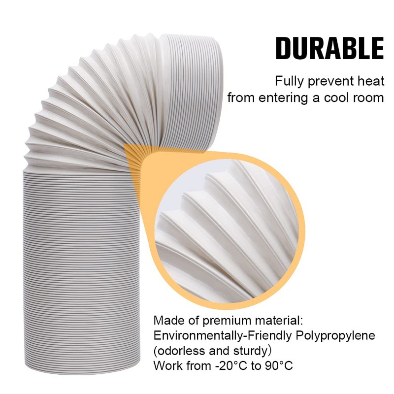Portable Air Conditioner Exhaust Hose, 5.9" Dia Portable AC Vent