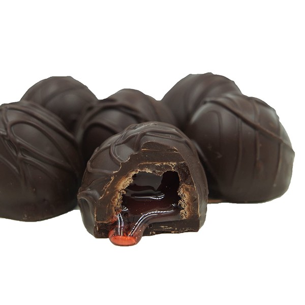 Philadelphia Candies Dark Chocolate Covered Cordial Cherries with Liquid Center Net Wt 1 lb