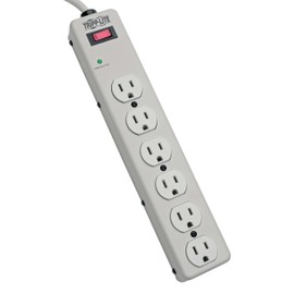 Tripp Lite 6 Outlet Surge Protector Power Strip, 6ft Cord, Metal, TLM606HJ