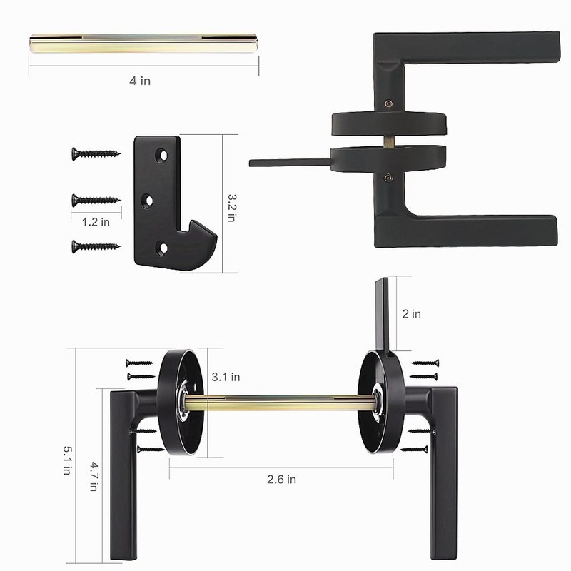 Gate Latch for Wooden Fence Double Side Gate Latch Heavy