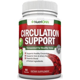 NutriONN Blood Circulation Support - All Herbal Supplement For Healthy Blood Flow, and -