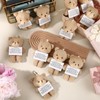 VioraWhite 20 Pcs Worry Bear Keychain Bulk with Hand Card
