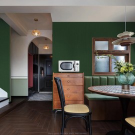 Sevalo Olive Green Peel and Stick Wallpaper Green Contact Paper for Cabinets and Drawers Textured Embossed Self Adhesive Removable Wallpaper Bedroom Bathroom Waterproof Dark Room 15.7inW 78.7inL