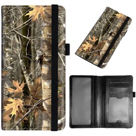 GYSYZJDH Checkbook Cover for Men & Women, Slim PU Leather Checkbook Holder Wallet with RFID Blocking, Stylish and Durable, Camouflage Wood