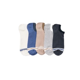 bony&katia Men's No Show Socks, Athletic Low Cut, 5 Pairs (US, Numeric, 9, 12, Regular, Regular, Standard, Multicolor)