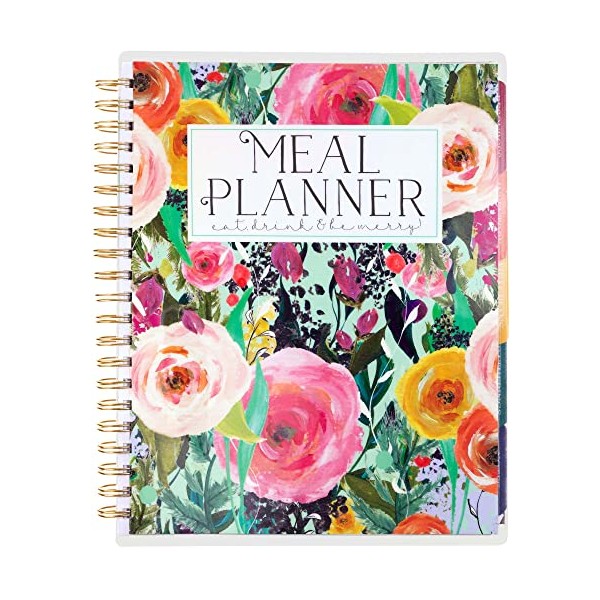Spiral Meal Planner Recipe Keeper with Tear Off Grocery Shopping