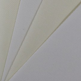 KCS 4/6 piezas de 12 x 18 pulgadas (30 x 45 cm) 16 quilates tela de punto de cruz Aida (4 piezas, blanco y blanco antiguo)